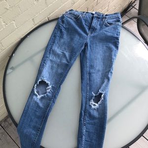 Free People distressed skinny jeans